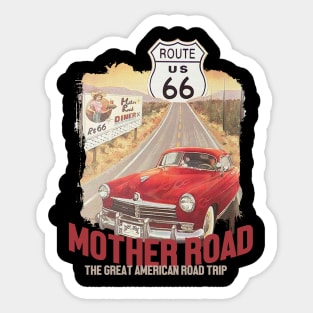 Route 66 US Sticker